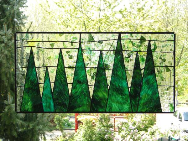 Designvorlage Großes Fensterbild Vier Jahreszeiten - Winter