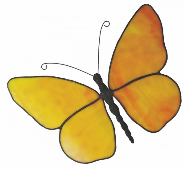 Pattern Glass Figure Butterfly Monarch