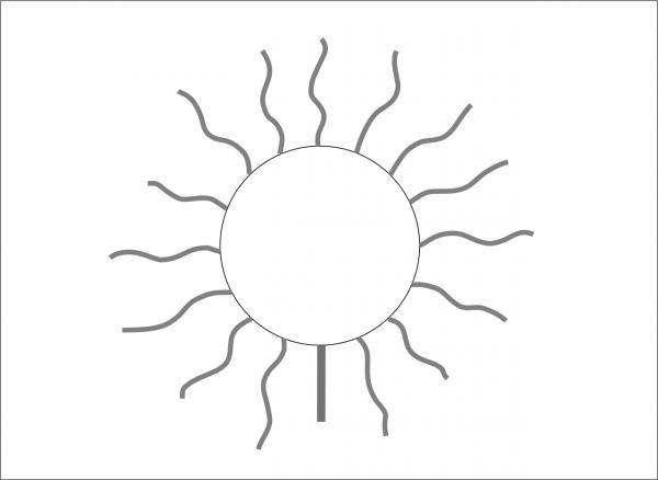 Designvorlage Grünschnabel & Co. Kleine Sonne