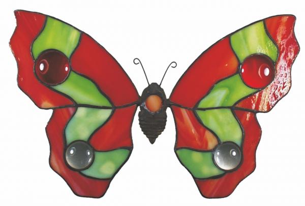 Designvorlage Glasfigur Nachtfalter Feuerrot
